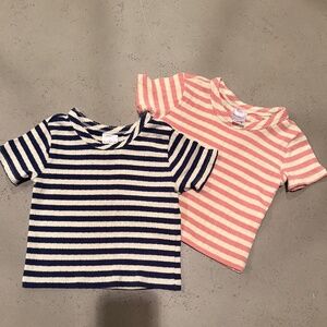 2 Hanna Andersson Pointelle Tees (Size 4/5)